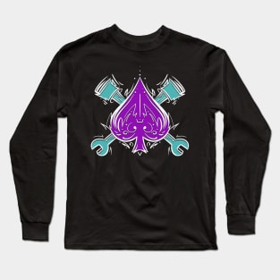 HOTROD/POKER: Hotrod and Poker Art Long Sleeve T-Shirt